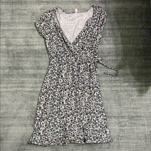 Black and White Floral Mini Dress